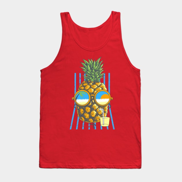 Pineapple Summer Vibe Tank Top by Katheryn's Studio